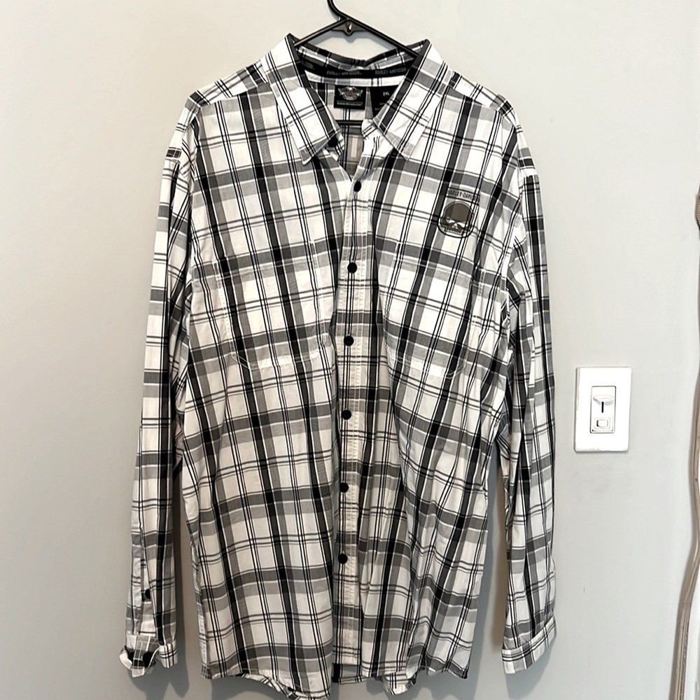 Harley Davidson WILLIE G skull button up long sleeve shirt 2X